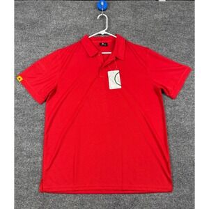 ZITY Mens Golf Polo Shirt Red Short Sleeve Pique Knit XL NWT